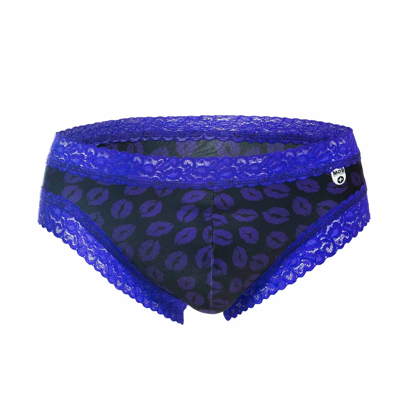 Lips Purple / S/M / LACE JOCKBIKINI