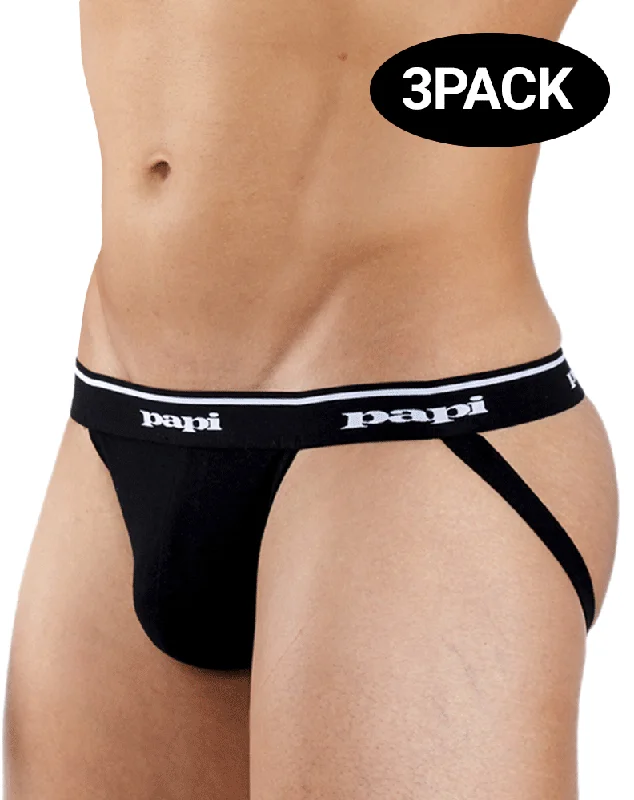 Papi 705910-001 3-Pack - Jockstrap Black (3 Units)