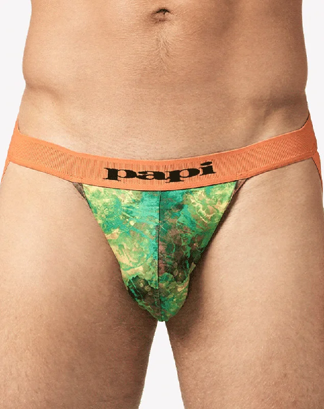 Papi Umpa051 Fashion Microflex Brazilian Jockstrap Sunrise Multi Print