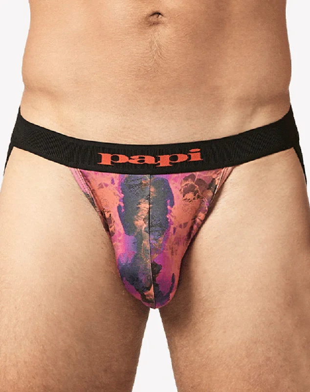 Papi Umpa051 Fashion Microflex Brazilian Jockstrap Sunset Multi Print