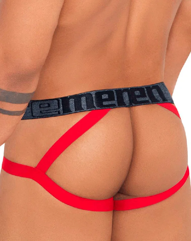 Xtremen 91128 Snake Print Jockstrap Red