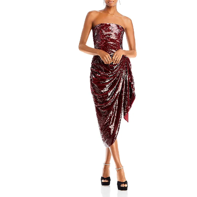 Cinq a Sept Womens Shea Sequined Midi Cocktail And Party Dress