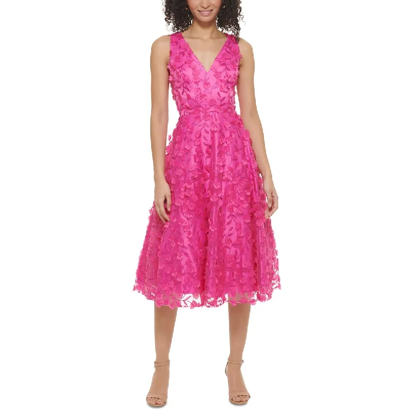 Eliza J Womens Embroidered  Cocktail And Party Dress