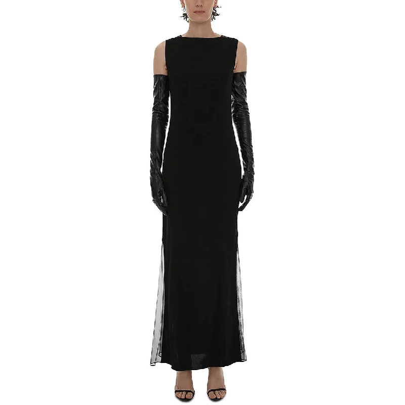 Helmut Lang Womens Illusion Maxi Evening Dress