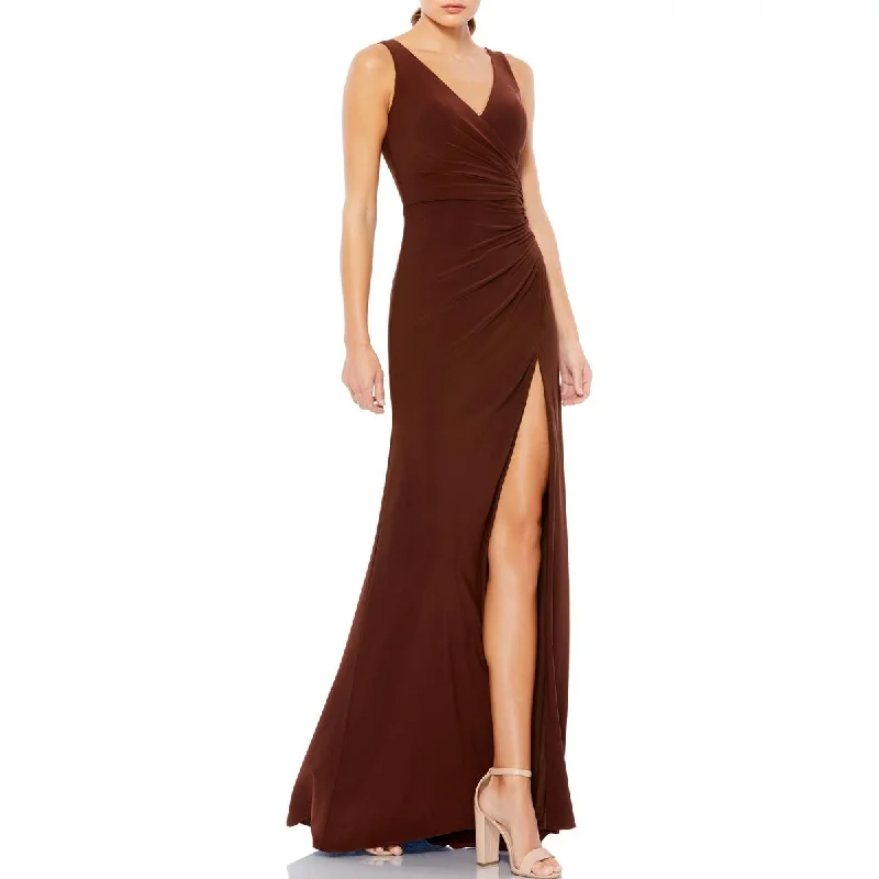 Ieena for Mac Duggal Womens Sleeveless Maxi Evening Dress