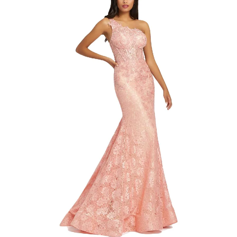 Mac Duggal Womens Lace Maxi Evening Dress