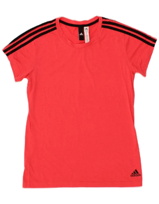 ADIDAS Womens T-Shirt Top UK 12/14 Medium Pink Polyester