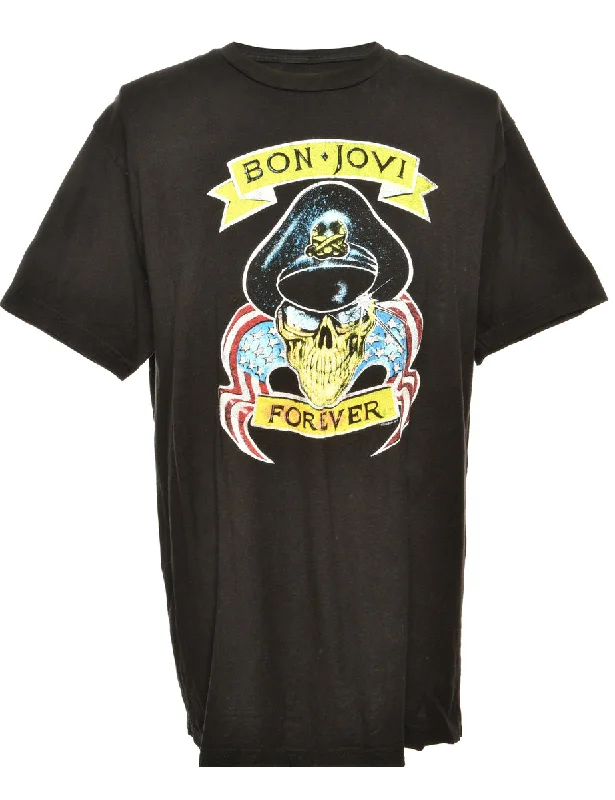 Bon.Joy Black Printed T-shirt - L