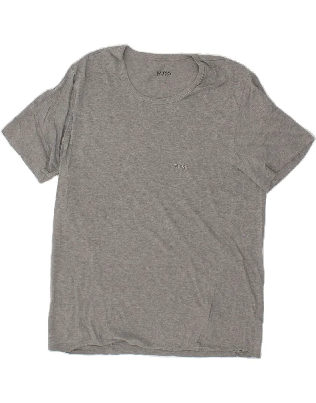 HUGO BOSS Womens T-Shirt Top UK 18 XL Grey Cotton