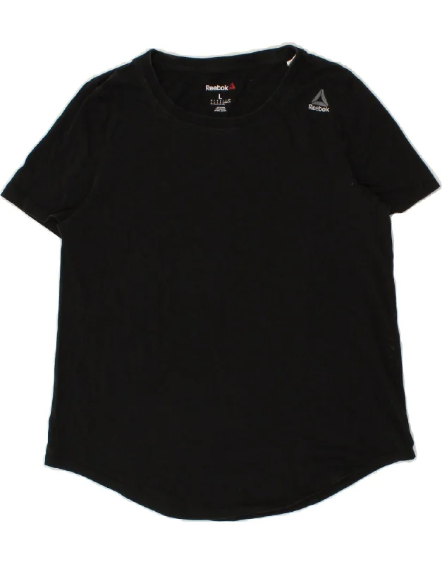 REEBOK Womens T-Shirt Top UK 16/18 Large Black