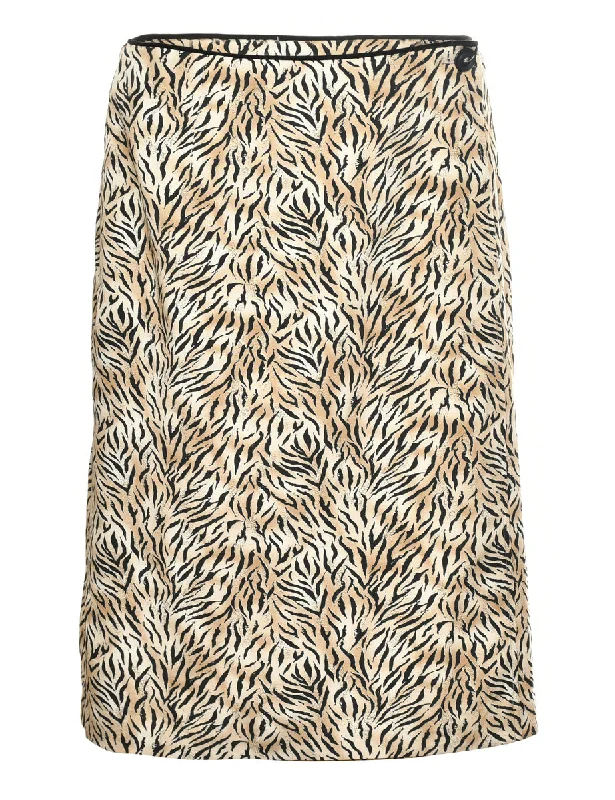 Wrap Front Pencil Skirt - M