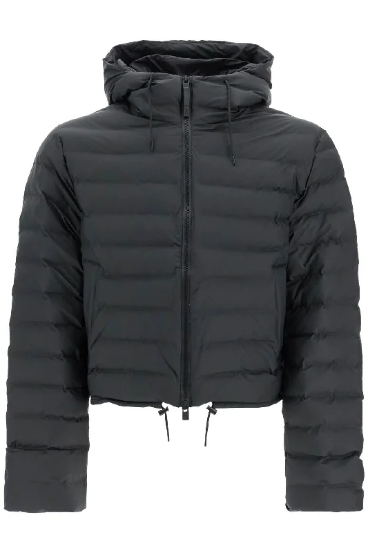 Lohja Short Unisex Puffer Jacket  - Black Cardigan Sweater Pullover