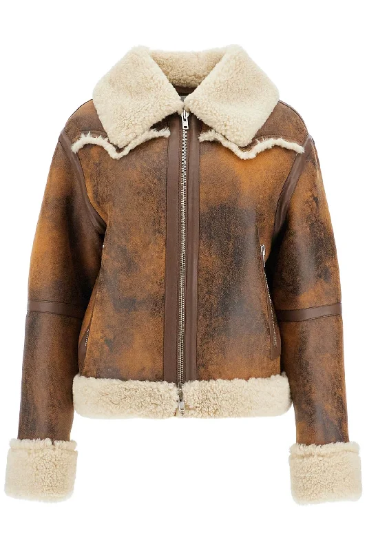 Lessie Faux Shearling Jacket  - Brown