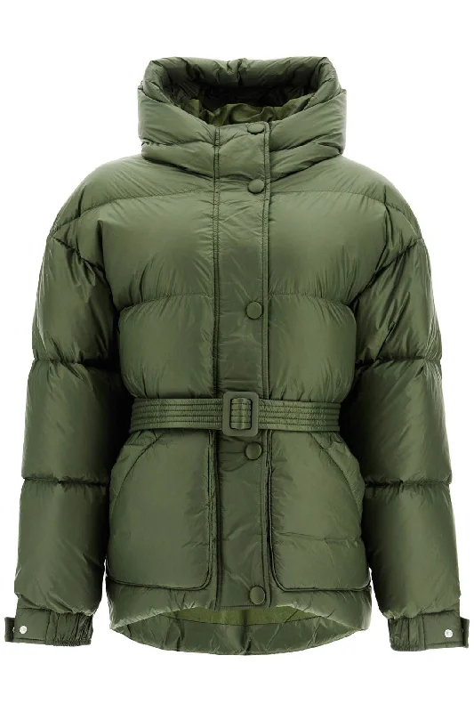 Michlin Belted Down Jacket  - Green