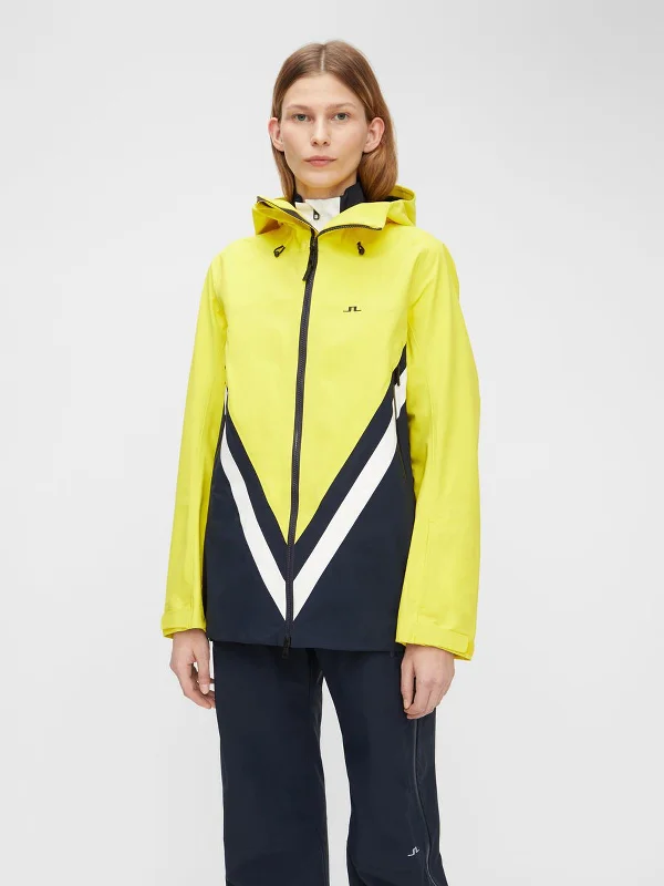 J.Lindeberg Womens Debby Shell Ski Jacket - BANGING YELLOW