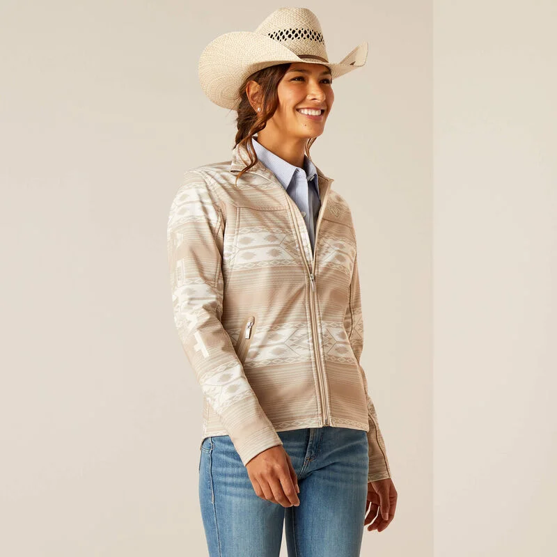 Ladies Ariat New Team Softshell Jacket in Sahara - 10048812 Wool Fabric Cashmere Fabric Tweed Fabric