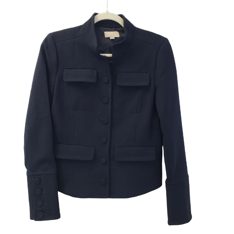 Loft Military Style Navy Blue Blazer Jacket Size 0 Fitted Jacket Loose Jacket Oversized Jacket Loft Military Style Navy Blue Blazer Jacket Size 0 Fitted Jacket Loose Jacket Oversized Jacket