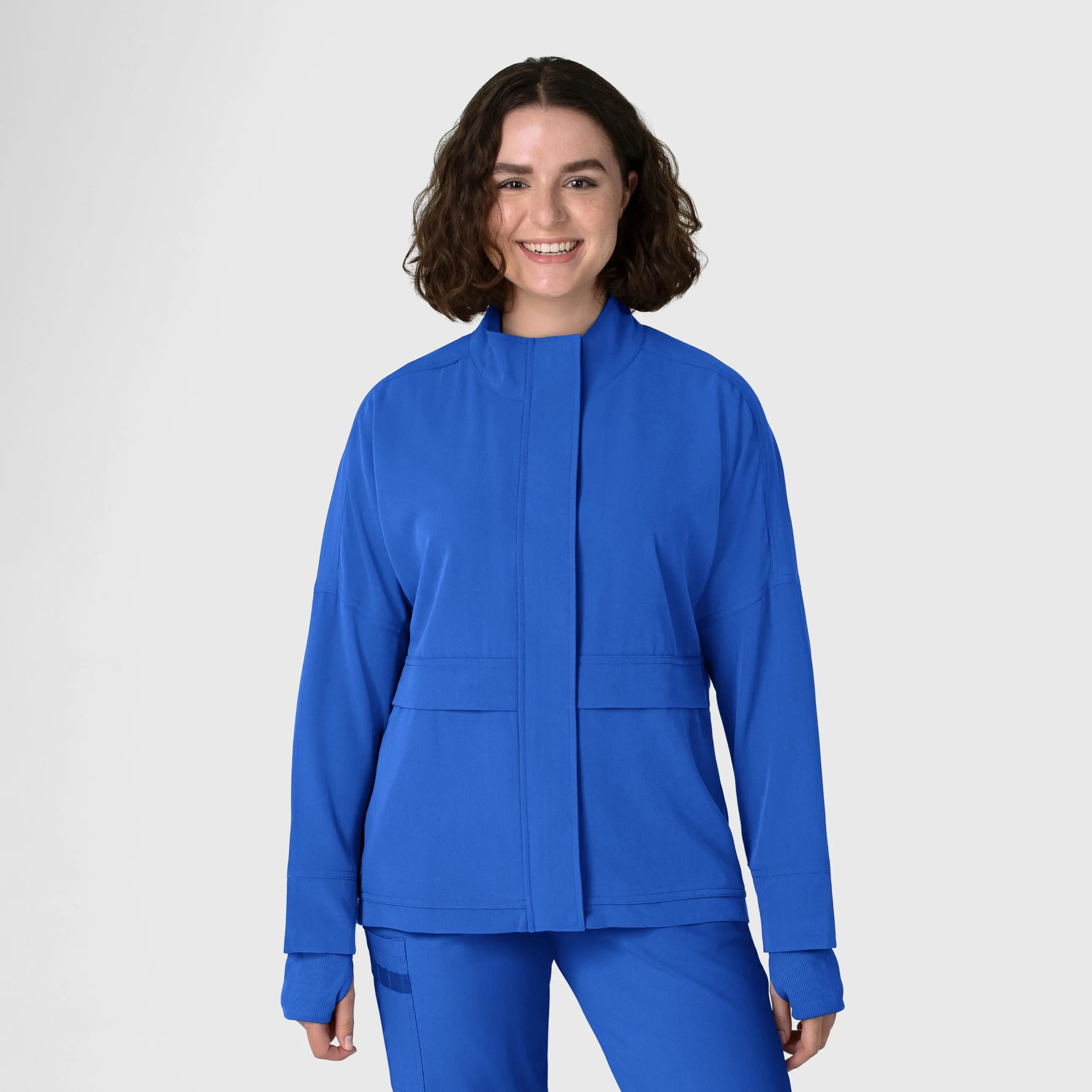 Wink Women's Germs Happen Packable Scrub Jacket - Royal Blue Bomber Jacket Anorak Windbreaker Wink Women's Germs Happen Packable Scrub Jacket - Royal Blue Bomber Jacket Anorak Windbreaker