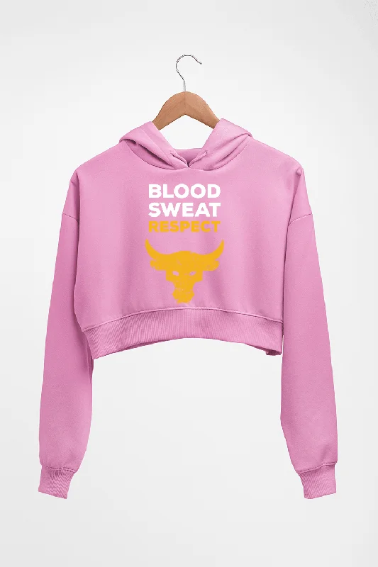 Blood Sweat Respect Gym Crop HOODIE FOR WOMEN