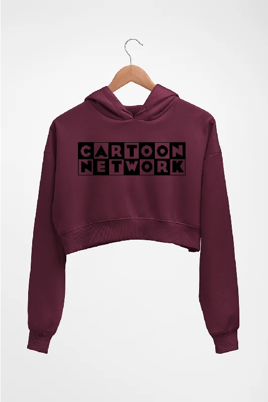 Cartoon Network Crop HOODIE FOR WOMEN Hoodie with Frayed Bohemian Relaxed