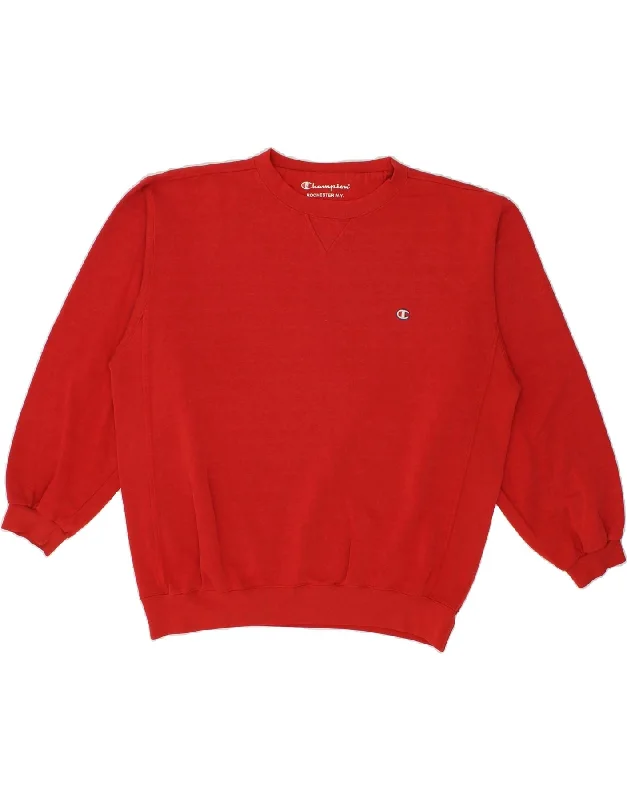 CHAMPION Mens Sweatshirt Jumper Large Red