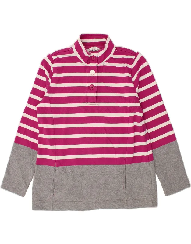 COTTON TRADERS Womens Button Neck Sweatshirt Jumper UK 14 Medium Pink Hoodie with High Neck Warm Protective COTTON TRADERS Womens Button Neck Sweatshirt Jumper UK 14 Medium Pink Hoodie with High Neck Warm Protective