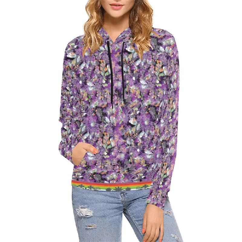 Culture in Nature Purple Hoodie for Women (USA Size)