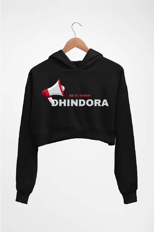 Dhindora(BB ki Vines) Crop HOODIE FOR WOMEN Hoodie with Metallic Shiny Futuristic