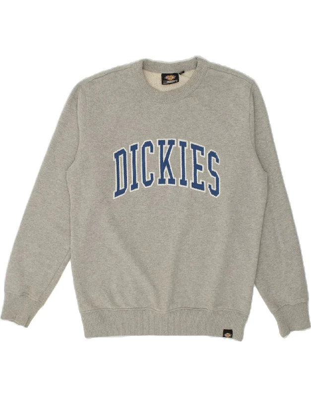 DICKIES Mens Graphic Sweatshirt Jumper Medium Grey Cotton