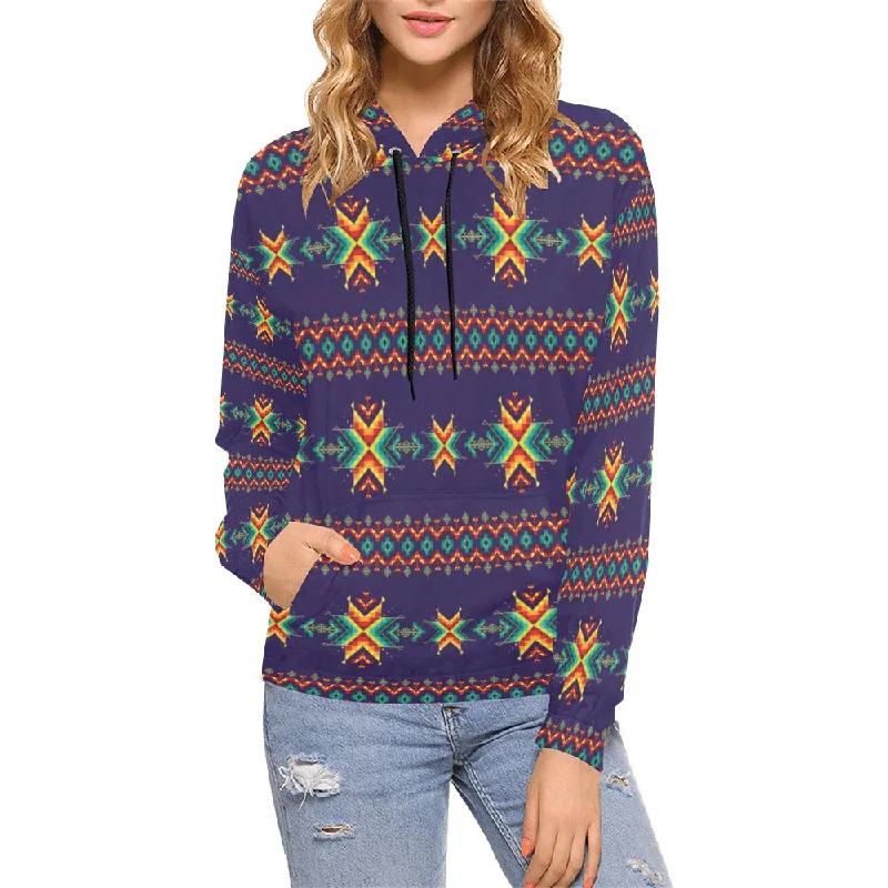 Dreams of Ancestors Indigo Hoodie for Women (USA Size)