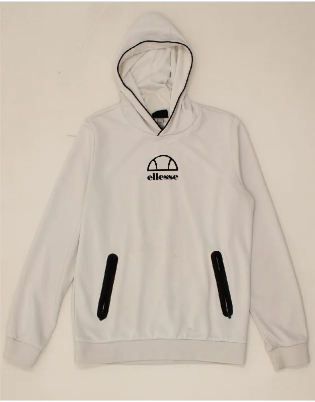 ELLESSE Girls Graphic Hoodie Jumper 13-14 Years White Polyester