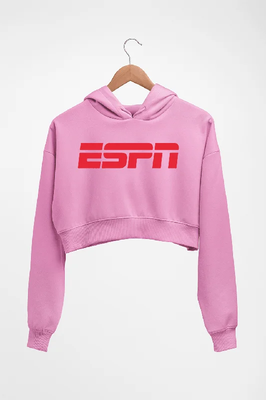 ESPN Crop HOODIE FOR WOMEN Hoodie with High Neck Warm Protective
