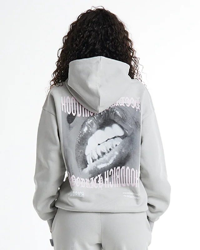 Flex Oversized Hoodie - Grey/White/Pink