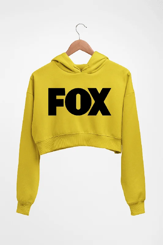 Fox Crop HOODIE FOR WOMEN Hoodie with Ribbed Neckline Snug Warm