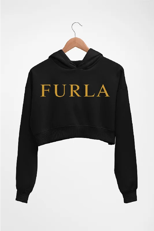 Furla Crop HOODIE FOR WOMEN Hoodie with Button Placket Classic Preppy