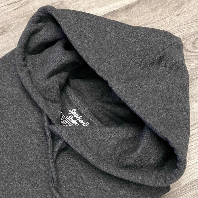 Dark Heather Grey (White Handwritten script)- photography to follow
