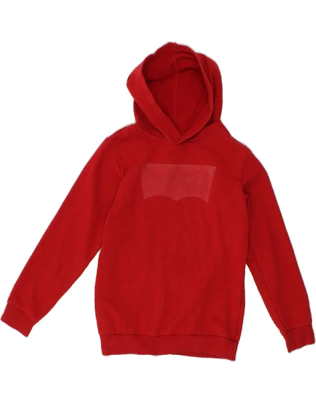 LEVI'S Boys Graphic Hoodie Jumper 10-11 Years Large Red Cotton Hoodie Sweatshirt Pullover LEVI'S Boys Graphic Hoodie Jumper 10-11 Years Large Red Cotton Hoodie Sweatshirt Pullover