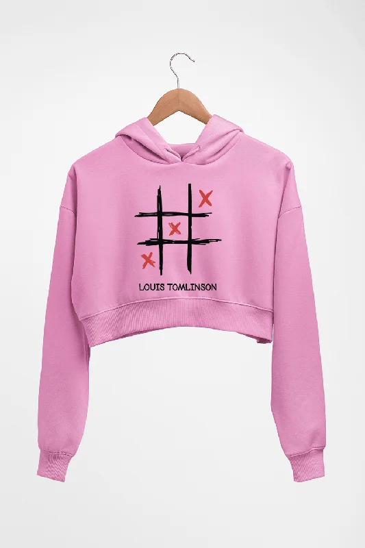Louis Tomlinson Crop HOODIE FOR WOMEN Hoodie with Button Placket Classic Preppy