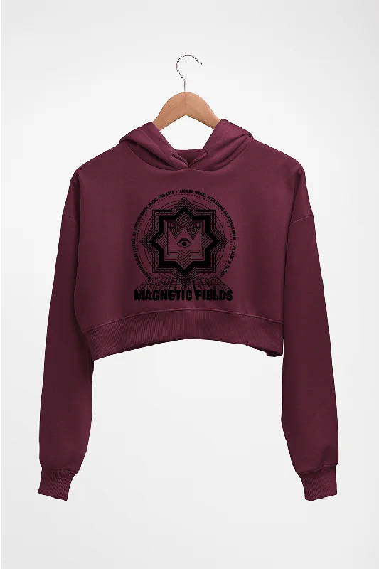 Magnetic fields Crop HOODIE FOR WOMEN Hoodie with Print Artistic Unique