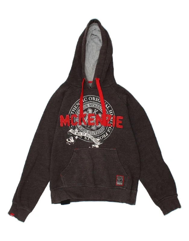 MCKENZIE Mens Graphic Hoodie Jumper Medium Grey Cotton Hoodie with Zipper Versatile Modern MCKENZIE Mens Graphic Hoodie Jumper Medium Grey Cotton Hoodie with Zipper Versatile Modern