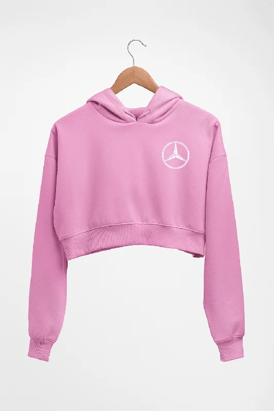 Mercedes-Benz Crop HOODIE FOR WOMEN Hoodie with Batwing Sleeves Loose Dramatic