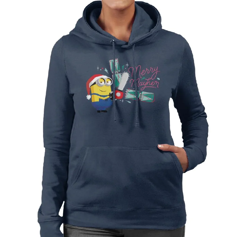 Minions Christmas Merry Mayhem Women's Hooded Sweatshirt