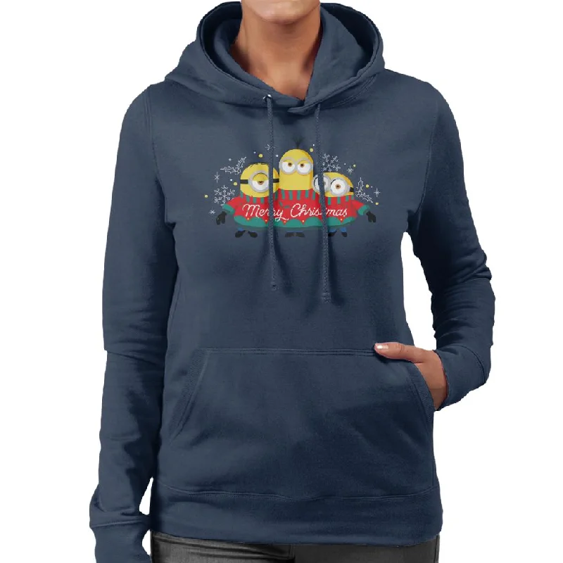 Minions Christmas Merry Xmas Women's Hooded Sweatshirt