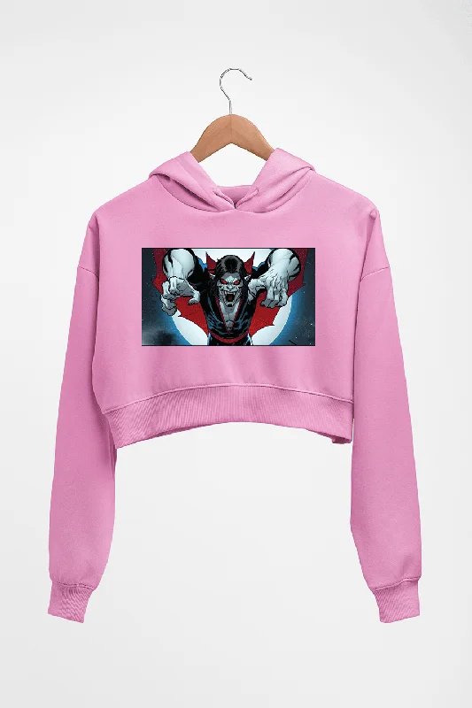 Morbius Crop HOODIE FOR WOMEN Hoodie with Applique Textured Unique