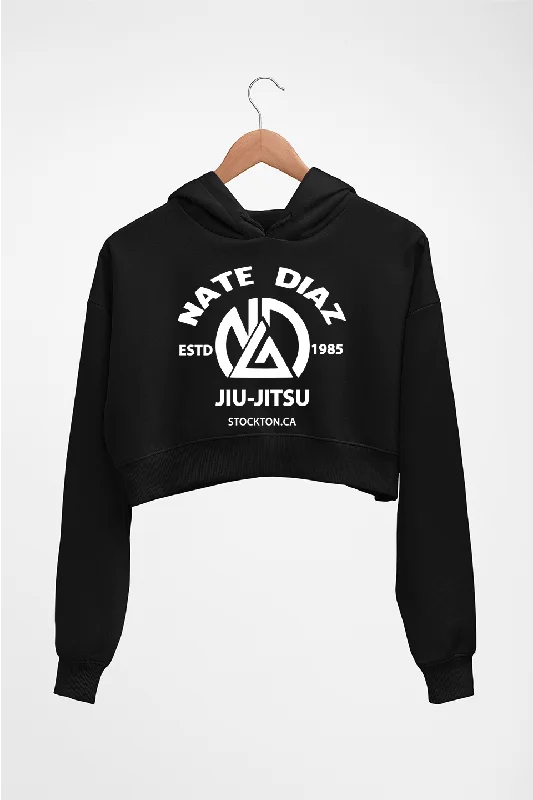 Nate Diaz UFC Crop HOODIE FOR WOMEN Hoodie with Hem Contrast Bold Stylish