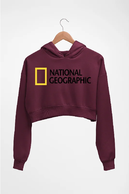 National geographic Crop HOODIE FOR WOMEN Hoodie with Earth Tones Natural Calm