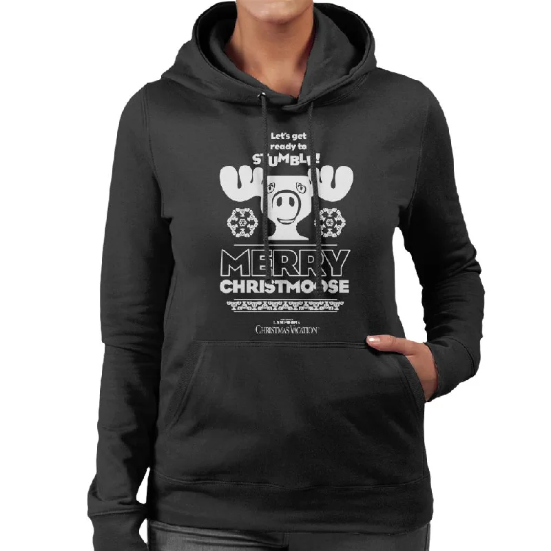 National Lampoon’s Christmas Vacation Merry Christmoose Women's Hooded Sweatshirt