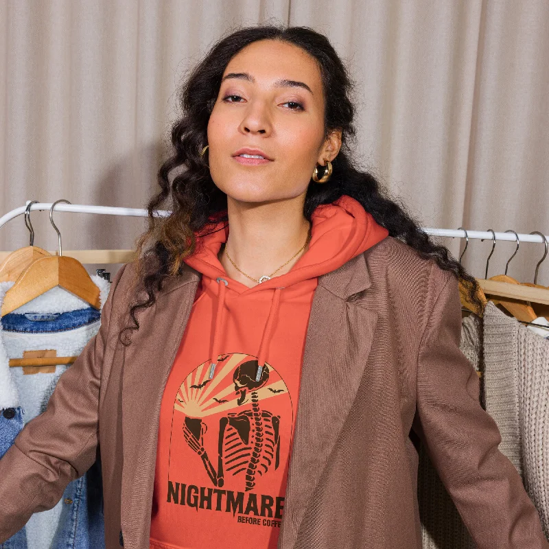 Nightmare Before Coffee Halloween Graphic Women Eco Raglan Hoodie Hoodie Jacket Zipper Layering Nightmare Before Coffee Halloween Graphic Women Eco Raglan Hoodie Hoodie Jacket Zipper Layering