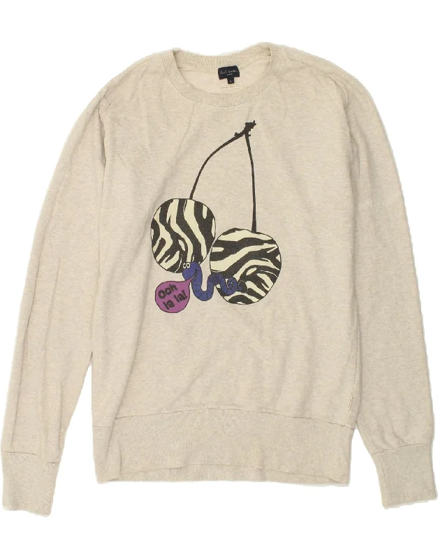 PAUL SMITH Mens Graphic Sweatshirt Jumper Large Grey Cotton Hoodie with Gradient Ombre Colorful PAUL SMITH Mens Graphic Sweatshirt Jumper Large Grey Cotton Hoodie with Gradient Ombre Colorful