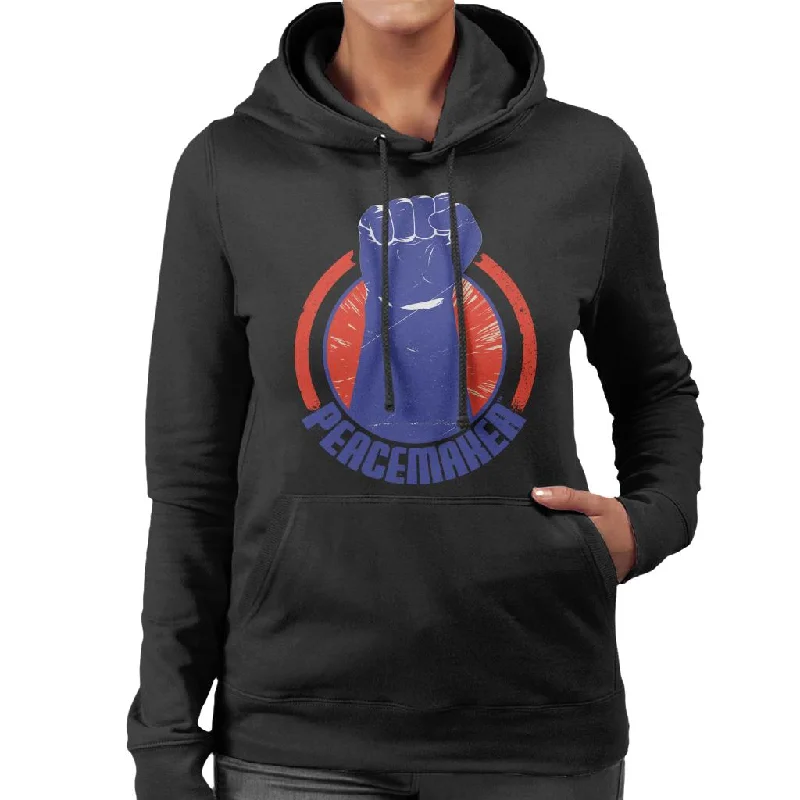 Peacemaker Blue Fist Women's Hooded Sweatshirt